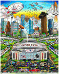 Charles Fazzino 3D Art Charles Fazzino 3D Art Super Bowl LI: Houston (PR)